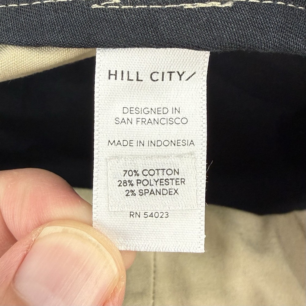 Hill City Shorts Men's 33 Beige NWT Fist Everyday Stretch Chino Preppy - Picture 11 of 12